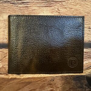 Pierre Cardin Men's Brown Pebble Grain Leather Bifold Wallet Paris New York